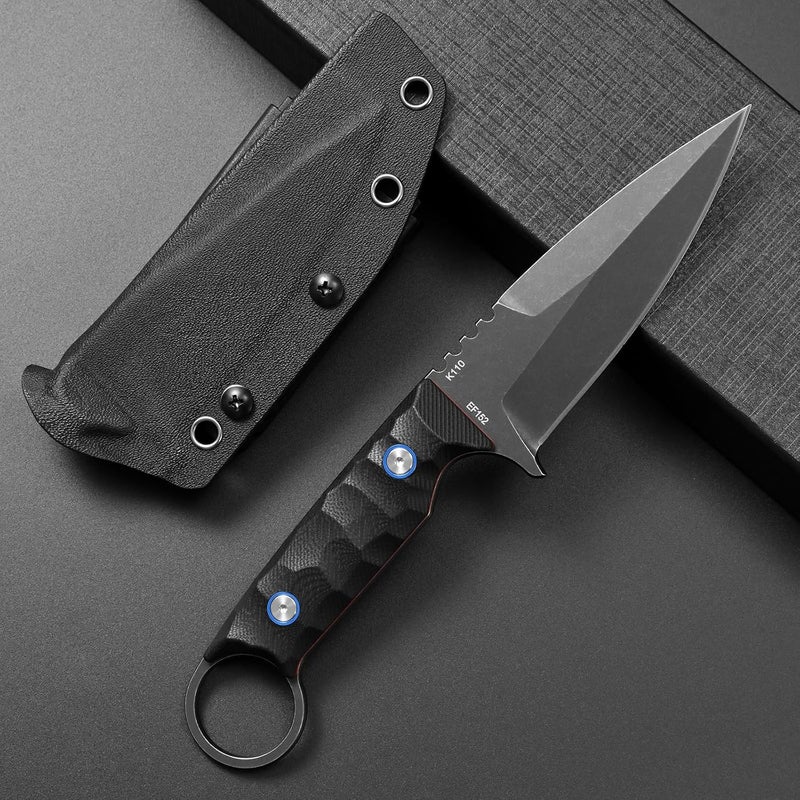 Eafengrow EF152 Fixed Blade Knife K110 Steel Blade G10 Handle Full Tang EDC Tool Knife for Outdoor Working Camping Hiking - Image 3